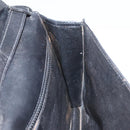 CELINE Shoulder Bag Leather Black Gold Auth ki6485-19