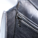CELINE Shoulder Bag Leather Black Gold Auth ki6485-21