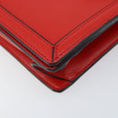 LOEWE Shoulder Bag Leather Red Gold Auth ki6486-15