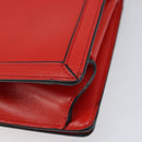 LOEWE Shoulder Bag Leather Red Gold Auth ki6486-16