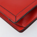 LOEWE Shoulder Bag Leather Red Gold Auth ki6486-17