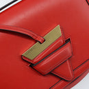 LOEWE Shoulder Bag Leather Red Gold Auth ki6486-18