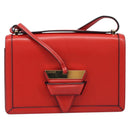LOEWE Shoulder Bag Leather Red Gold Auth ki6486-13
