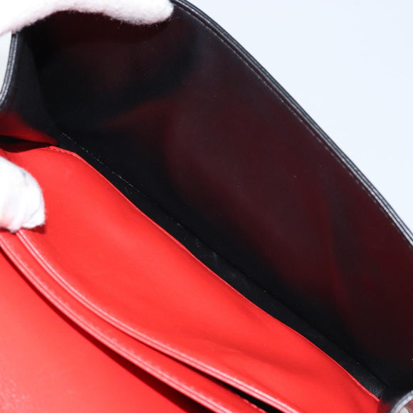 LOEWE Shoulder Bag Leather Red Gold Auth ki6486