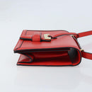 LOEWE Shoulder Bag Leather Red Gold Auth ki6486-3