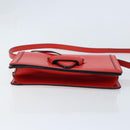 LOEWE Shoulder Bag Leather Red Gold Auth ki6486-5