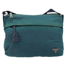 PRADA Shoulder Bag Nylon Blue Silver Auth ki6494-13