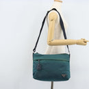 PRADA Shoulder Bag Nylon Blue Silver Auth ki6494-27
