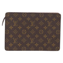 LOUIS VUITTON Monogram Pochette Homme Clutch Bag M51795 LV Auth ki6498-2