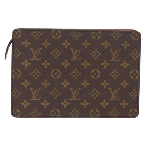 LOUIS VUITTON Monogram Pochette Homme Clutch Bag M51795 LV Auth ki6498