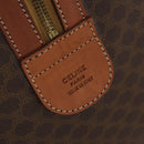 CELINE Macadam Canvas Boston Bag PVC Leather Brown Gold Auth ki6500-20