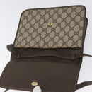 GUCCI Web Sherry Line GG Supreme Shoulder Bag PVC Beige Gold Auth ki6502-10