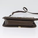 GUCCI Web Sherry Line GG Supreme Shoulder Bag PVC Beige Gold Auth ki6502-5