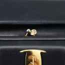 Salvatore Ferragamo Hand Bag Leather 2way Navy Gold Auth ki6504-19