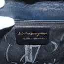 Salvatore Ferragamo Hand Bag Leather 2way Navy Gold Auth ki6504-21