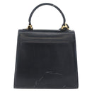 Salvatore Ferragamo Hand Bag Leather 2way Navy Gold Auth ki6504-3