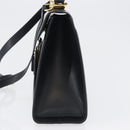 Salvatore Ferragamo Hand Bag Leather 2way Navy Gold Auth ki6504-5