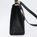 Salvatore Ferragamo Hand Bag Leather 2way Navy Gold Auth ki6504-6