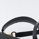 Salvatore Ferragamo Hand Bag Leather 2way Navy Gold Auth ki6504-9