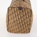 Christian Dior Trotter Canvas Boston Bag Brown Gold Auth ki6505-4