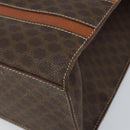 CELINE Macadam Canvas Tote Bag PVC Leather Brown Gold Auth ki6506-15