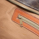 CELINE Macadam Canvas Tote Bag PVC Leather Brown Gold Auth ki6506-20