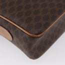 CELINE Macadam Canvas Shoulder Bag PVC Leather Brown Gold Auth ki6508-15