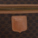 CELINE Macadam Canvas Shoulder Bag PVC Leather Brown Gold Auth ki6508-20