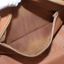 CELINE Macadam Canvas Shoulder Bag PVC Leather Brown Gold Auth ki6508-24