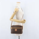 CELINE Macadam Canvas Shoulder Bag PVC Leather Brown Gold Auth ki6508-25