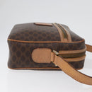 CELINE Macadam Canvas Shoulder Bag PVC Leather Brown Gold Auth ki6508-3