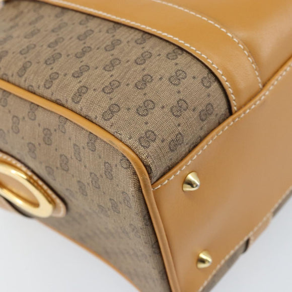 GUCCI Micro GG Supreme Mini Boston Bag PVC Beige Gold 000 39 0158 Auth ki6510