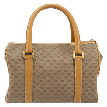 GUCCI Micro GG Supreme Mini Boston Bag PVC Beige Gold 000 39 0158 Auth ki6510 - 0