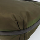 PRADA Shoulder Bag Nylon Silver Khaki Auth ki6511-9