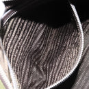 PRADA Shoulder Bag Nylon Silver Khaki Auth ki6511-22