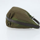 PRADA Shoulder Bag Nylon Silver Khaki Auth ki6511-3