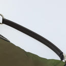 PRADA Shoulder Bag Nylon Silver Khaki Auth ki6511-8