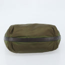 PRADA Shoulder Bag Nylon Silver Khaki Auth ki6511-5