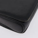 CELINE Horse Carriage Shoulder Bag Leather Black Gold Auth ki6513-15