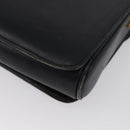 CELINE Horse Carriage Shoulder Bag Leather Black Gold Auth ki6513-16