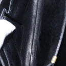 CELINE Horse Carriage Shoulder Bag Leather Black Gold Auth ki6513-12