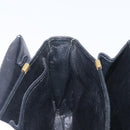 CELINE Horse Carriage Shoulder Bag Leather Black Gold Auth ki6513-18