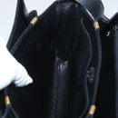 CELINE Horse Carriage Shoulder Bag Leather Black Gold Auth ki6513-19