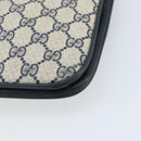 GUCCI GG Supreme Clutch Bag PVC Navy Gold 904 02 025 Auth ki6514-15