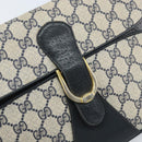 GUCCI GG Supreme Clutch Bag PVC Navy Gold 904 02 025 Auth ki6514-17