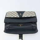 GUCCI GG Supreme Clutch Bag PVC Navy Gold 904 02 025 Auth ki6514-8