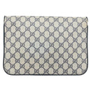 GUCCI GG Supreme Clutch Bag PVC Navy Gold 904 02 025 Auth ki6514-2