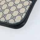 GUCCI GG Supreme Clutch Bag PVC Navy Gold 904 02 025 Auth ki6514-7