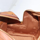 MCM Vicetos Mini Logogram Boston Bag PVC Leather Brown Gold Auth ki6516-19