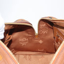 MCM Vicetos Mini Logogram Boston Bag PVC Leather Brown Gold Auth ki6516-20